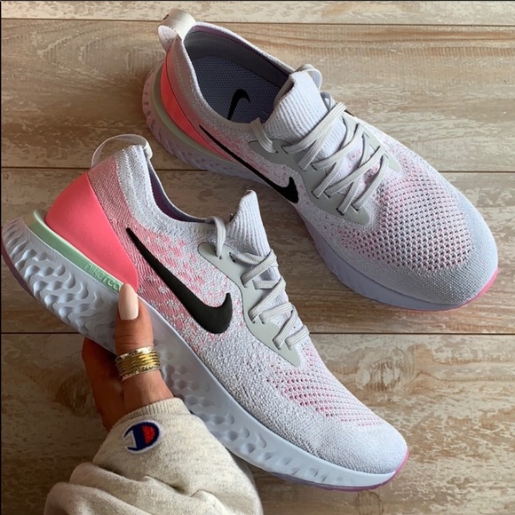 NWT Nike Epic React Flyknit Pure Platinum - Picture 3 of 7
